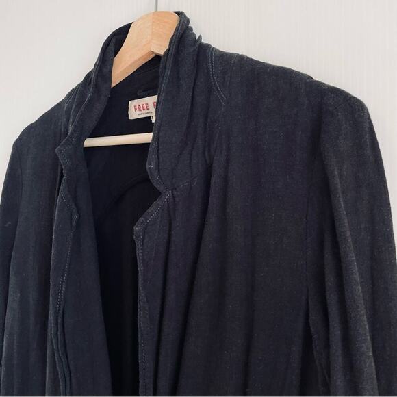 Free People Charly blazer in midnight black size extra small - Picture 2 of 10